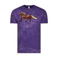 Cloud Purple running horse Vintage Tee - NancyCooperArtShop