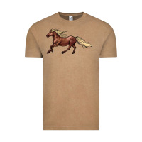 Vintage Coffee running horse Vintage Tee - NancyCooperArtShop