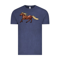 Vintage Denim running horse Vintage Tee - NancyCooperArtShop
