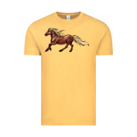 Vintage Mustard running horse Vintage Tee - NancyCooperArtShop