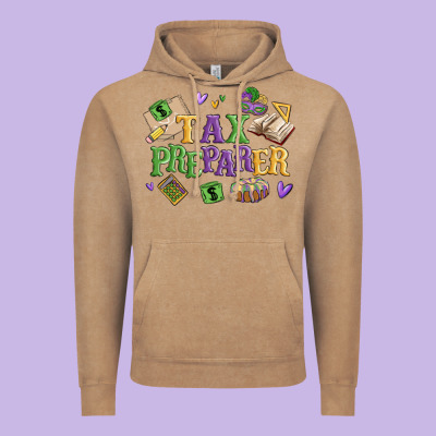 Tax Preparer Vintage Hoodie Designed By Maliassmallbusiness