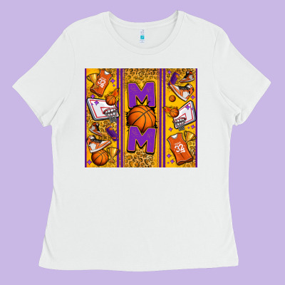 Basketball Mom Ladies Tee Designed By Jasminsmagicworld