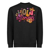 Black hola bitchachos mexico cinco de mayo Heavyweight Sweatshirt - LillyAllenDesigns