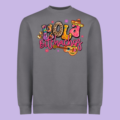 Hola Bitchachos Mexico Cinco De Mayo Heavyweight Sweatshirt Designed By Lillyallendesigns
