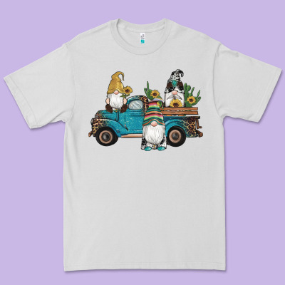 Western Gnomes Truck Sunflowers Cactus Gemstone Leopard Glitter Serape Premium Tee Designed By Artiststas