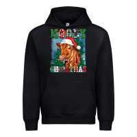 Black mooey christmas heifer Urban Hoodie - FaDigitalArtStudio