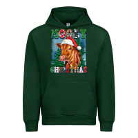 Forest Green mooey christmas heifer Urban Hoodie - FaDigitalArtStudio