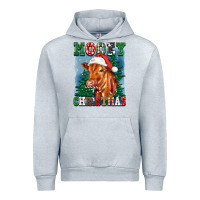 Heather Grey mooey christmas heifer Urban Hoodie - FaDigitalArtStudio
