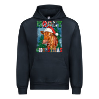 Navy mooey christmas heifer Urban Hoodie - FaDigitalArtStudio