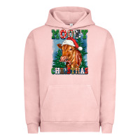 Pigment Salmon mooey christmas heifer Urban Hoodie - FaDigitalArtStudio