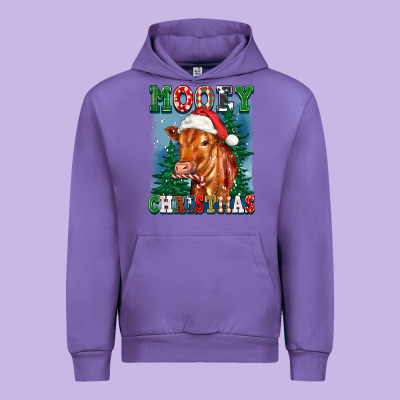 Mooey Christmas Heifer Urban Hoodie Designed By Fadigitalartstudio