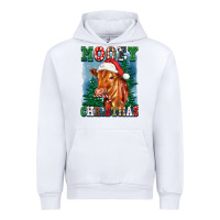 White mooey christmas heifer Urban Hoodie - FaDigitalArtStudio