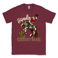 Burgundy howdy christmas cowboy santa Classic Tee - MaliasSmallBusiness