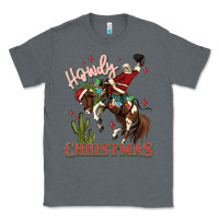 Charcoal Heather howdy christmas cowboy santa Classic Tee - MaliasSmallBusiness