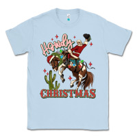 Dusty Blue howdy christmas cowboy santa Classic Tee - MaliasSmallBusiness