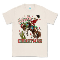 Natural howdy christmas cowboy santa Classic Tee - MaliasSmallBusiness
