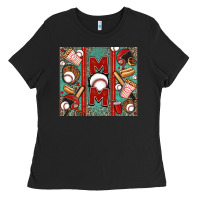 Black baseball mom Ladies Tee - Jasminsmagicworld