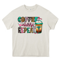 Cream nurse coffee repeat Heavy Core Tee - Jasminsmagicworld