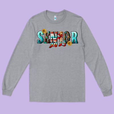 Senior 2023 Long Sleeve Tee Designed By Bundleandbundleshop