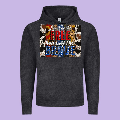 Land Of The Free  Th Of July Brushstroke Vintage Hoodie Designed By Jasminsmagicworld