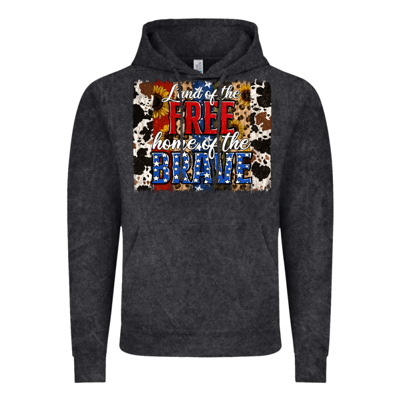 Land Of The Free  Th Of July Brushstroke Vintage Hoodie by Jasminsmagicworld | Teevron