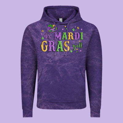 It's Mardi Gras Y'all Vintage Hoodie Designed By Maliassmallbusiness