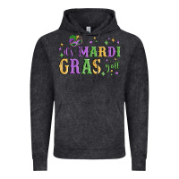 Vintage Black it's mardi gras y'all Vintage Hoodie - MaliasSmallBusiness