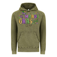 Vintage Olive it's mardi gras y'all Vintage Hoodie - MaliasSmallBusiness