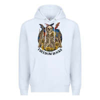 White freedom rocks Premium Hoodie - CowGirlArtShop