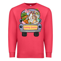 Cardinal Happy Easter bunny truck Easter Day Premium Sweatshirt - CowGirlArtShop