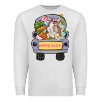 Oatmeal Heather Happy Easter bunny truck Easter Day Premium Sweatshirt - CowGirlArtShop