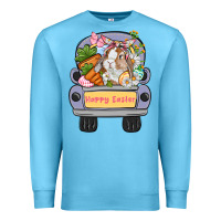Ocean Blue Happy Easter bunny truck Easter Day Premium Sweatshirt - CowGirlArtShop