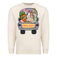 Sandshell Happy Easter bunny truck Easter Day Premium Sweatshirt - CowGirlArtShop