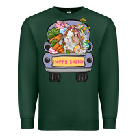 Sports Green Happy Easter bunny truck Easter Day Premium Sweatshirt - CowGirlArtShop