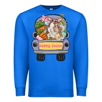 True Royal Happy Easter bunny truck Easter Day Premium Sweatshirt - CowGirlArtShop