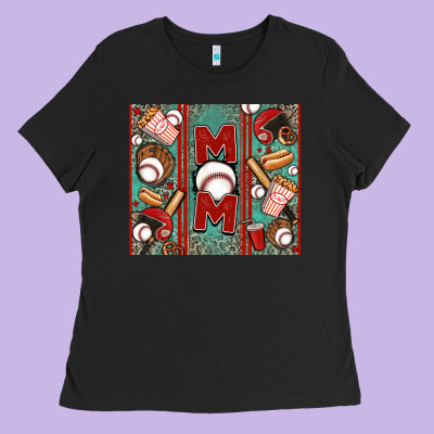 Baseball Mom Ladies Tee Designed By Jasminsmagicworld