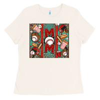 Bone baseball mom Ladies Tee - Jasminsmagicworld