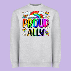 Proud Ally Heavyweight Sweatshirt Designed By Lillyallendesigns