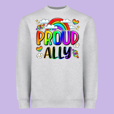 Proud Ally Heavyweight Sweatshirt Designed By Lillyallendesigns