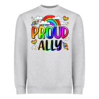 Heather Grey proud ally Heavyweight Sweatshirt - LillyAllenDesigns