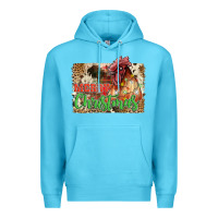 Ocean Blue merry christmas Premium Hoodie - JahusDesignShop
