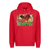 Red merry christmas Premium Hoodie - JahusDesignShop