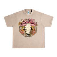 French Oak bullskull mama Urban Heavy Tee - NancyCooperArtShop