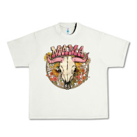 Pistachio bullskull mama Urban Heavy Tee - NancyCooperArtShop