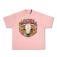 Salmon bullskull mama Urban Heavy Tee - NancyCooperArtShop