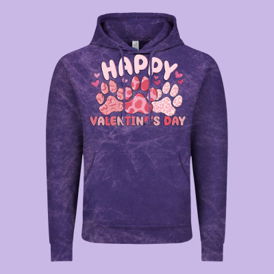 Happy Valentine's Day Vintage Hoodie Designed By Maliassmallbusiness