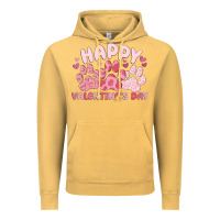 Vintage Mustard happy valentine's day Vintage Hoodie - MaliasSmallBusiness
