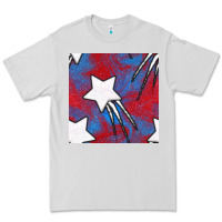 Dove Grey Glitter 4th Of July Seamless Pattern Premium Tee - BundleAndBundleShop