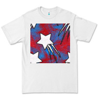 White Glitter 4th Of July Seamless Pattern Premium Tee - BundleAndBundleShop