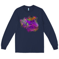Navy halloween spider web for patches Long Sleeve Tee - BundleAndBundleShop